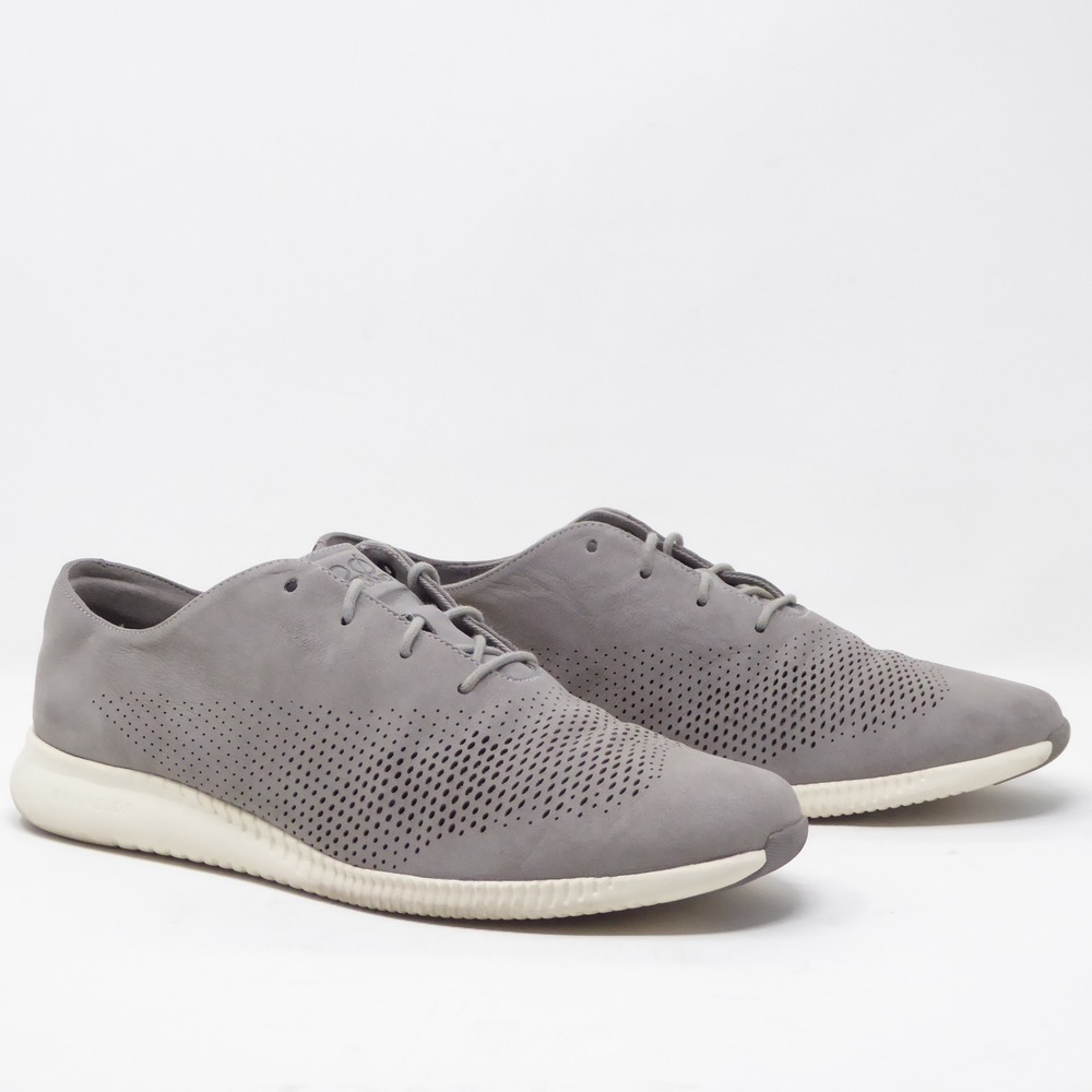 Cole Haan 2.Zerogrand Perforated Leather Sneaker Gray Womens Size 8.5B